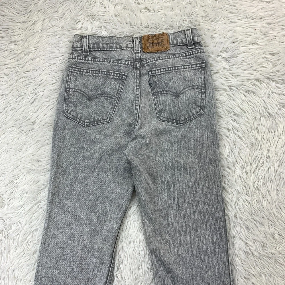 Vintage Levis Jeans‎ 25x31 Gray USA Straight Slim Grunge Denim Sliver Tab Retro
